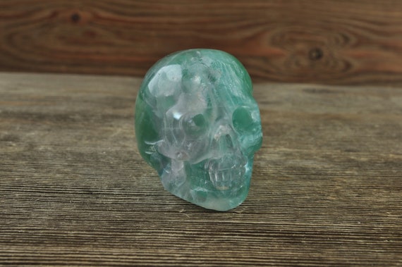 Rainbow Fluorite Crystal Skull! 2 Inch Halloween Decor, Skull Decor, Gothic Home Decor, Memento Mori, Goth Decor, Crystal Decor