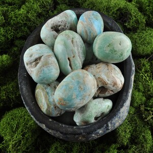 Blue Aragonite Tumbles, Blue Aragonite Crystal, Blue Aragonite,  Blue Aragonite Specimen, Crystal Decor, Home Decor, Blue Crystal, Mineral