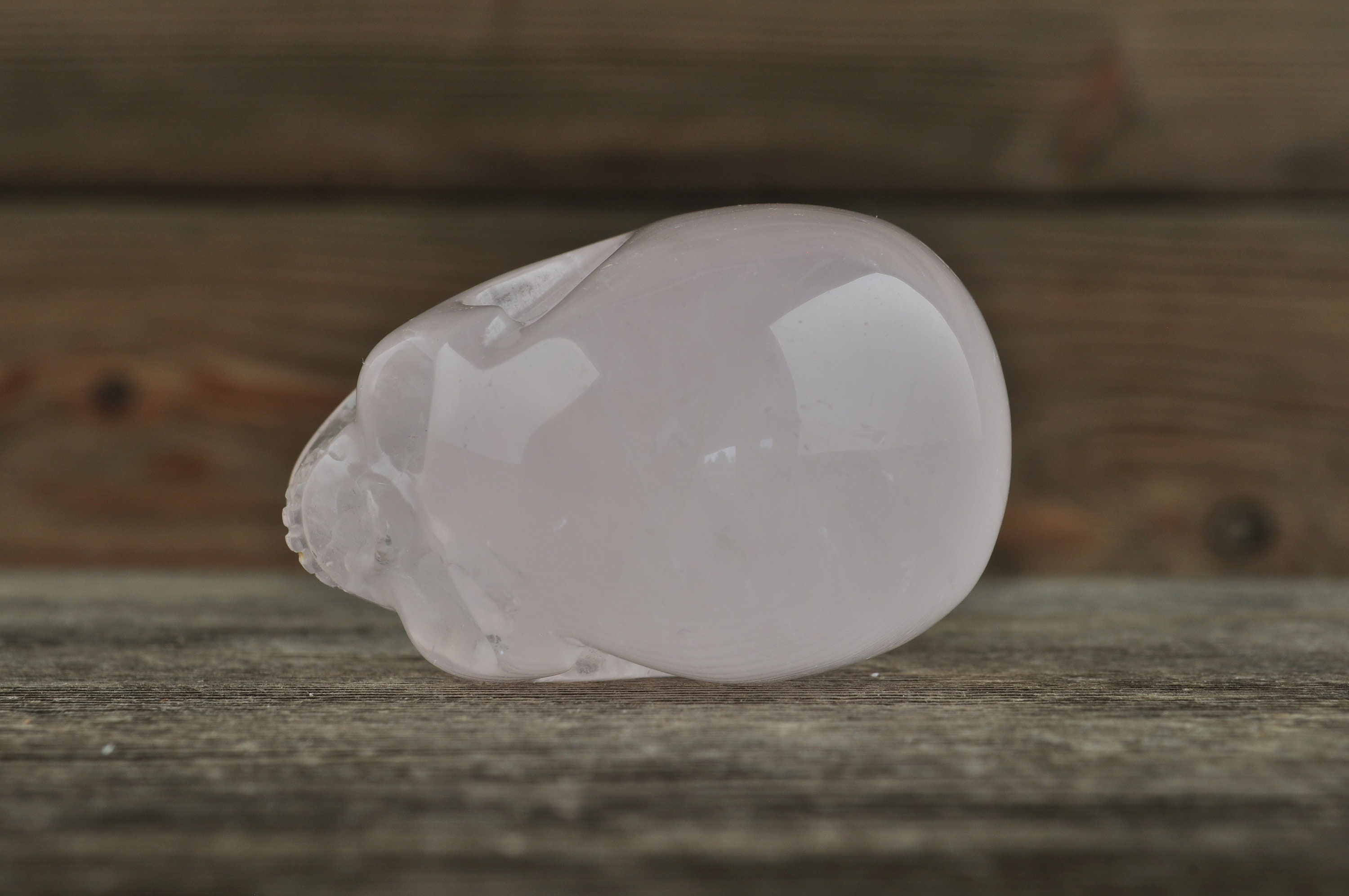 Rose Quartz Crystal Skull, 2 inch! Halloween Decor, Skull Decor, Gothic