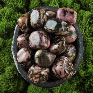 Rhodonite Tumbles, Rhodonite Crystal, Rhodonite, Chinese Rhodonite, Crystal Decor, Home Decor, Purple Crystal, Mineral