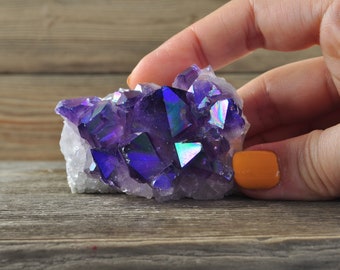 Aura Amethyst Cluster, Amethyst Crystal, Amethyst Cluster, Angel Aura Amethyst, Crystal Decor, Home Decor, Angel Aura