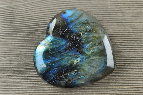 AAA Quality Labradorite Hearts, 2 inches!