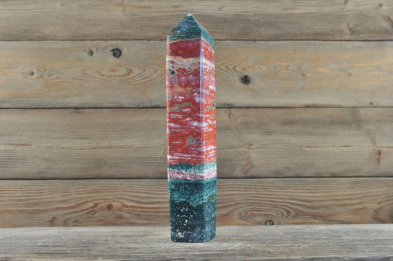 Beautiful Ocean Jasper Tower, 7.5 inches tall!