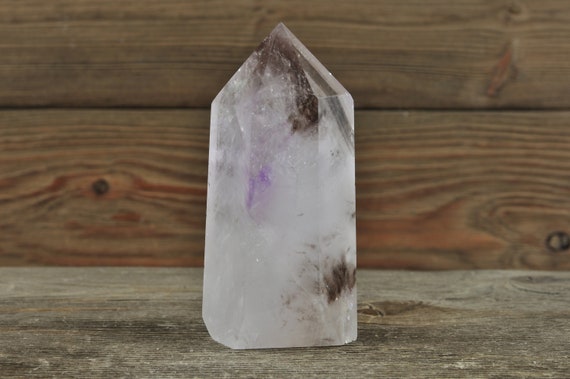 Smokey Amethyst Point, Amethyst Crystal, Amethyst Cluster, Phantom Amethyst, Crystal Decor, Home Decor