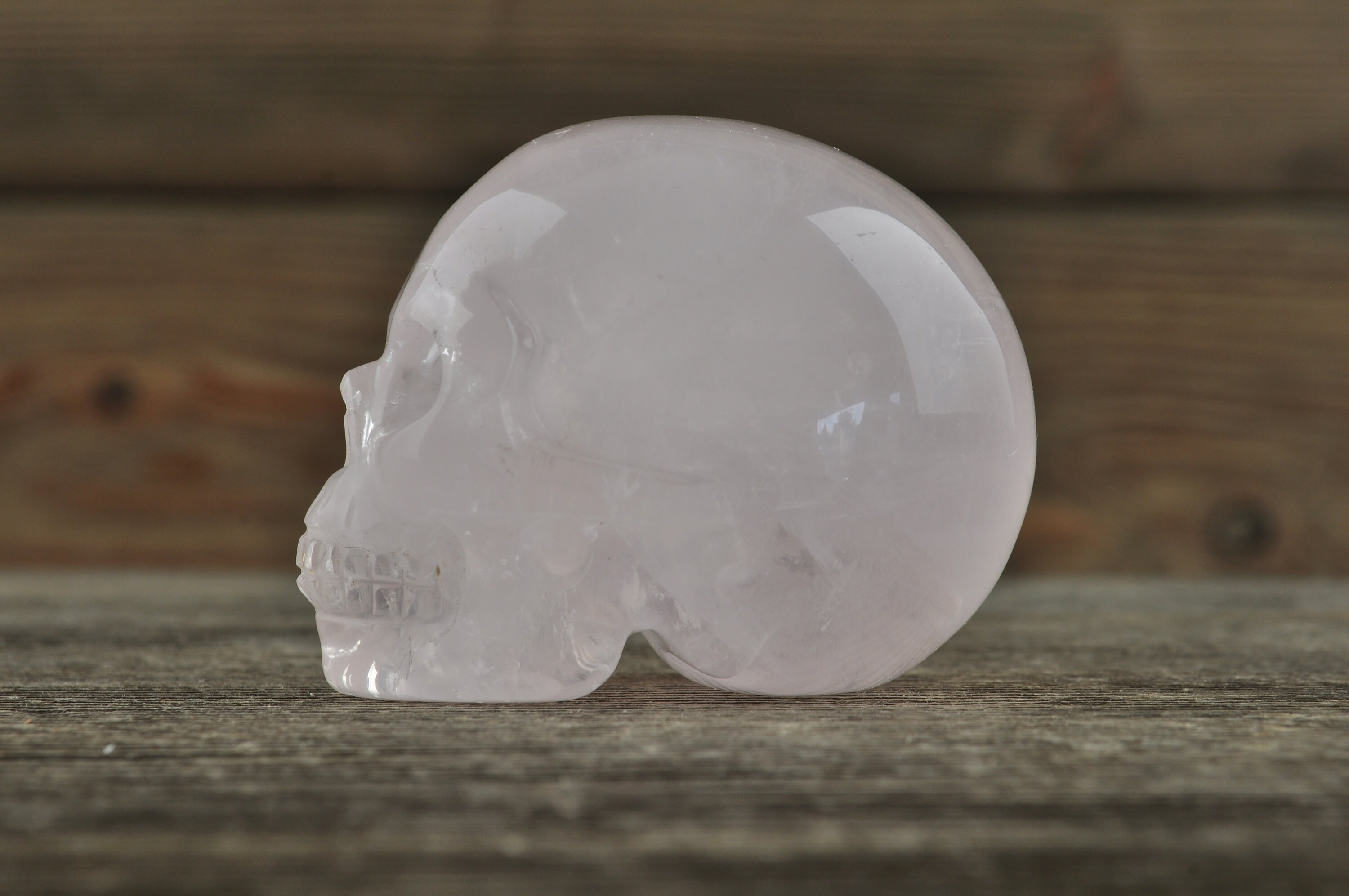 Rose Quartz Crystal Skull, 2 inch! Halloween Decor, Skull Decor, Gothic