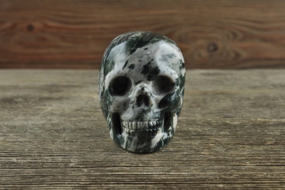 Natural Realistic Jasper Crystal Skull, 2 inch!