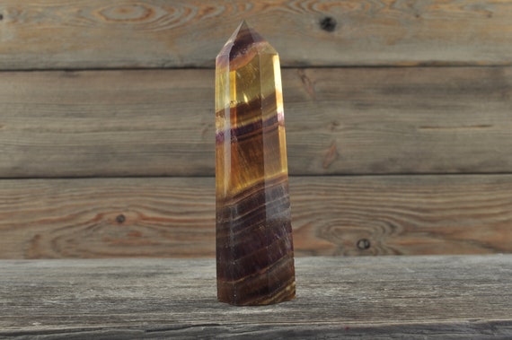 Gorgeous Rare Yellow and Red Fluorite Obelisk Tower!