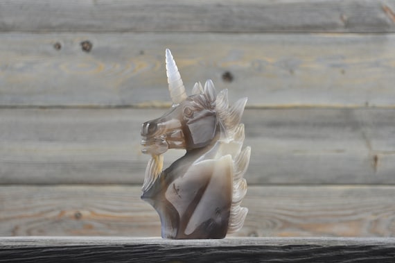 Banded Agate Quartz Geode Unicorn!!