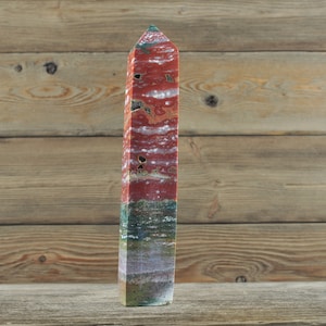 Beautiful Ocean Jasper Tower, 7.25 inches tall!
