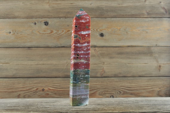 Beautiful Ocean Jasper Tower, 7.25 inches tall!