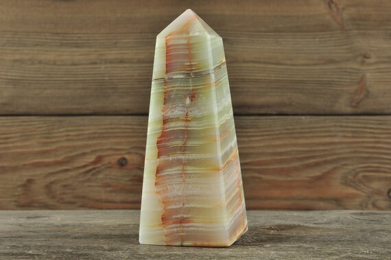 Green Onyx Crystal Obelisk, 4.25 inch tall!