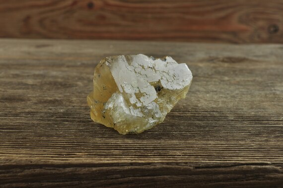 Gorgeous Yellow Fluorite with Pyrite Inclusions Raw Specimen!