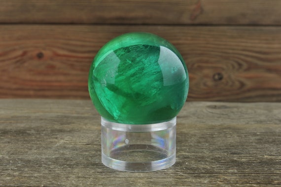 Clear Green Fluorite Sphere, Rainbow Fluorite Crystal, Green Fluorite, Fluorite Specimen, Crystal Decor, Home Decor, Blue Crystal, Mineral