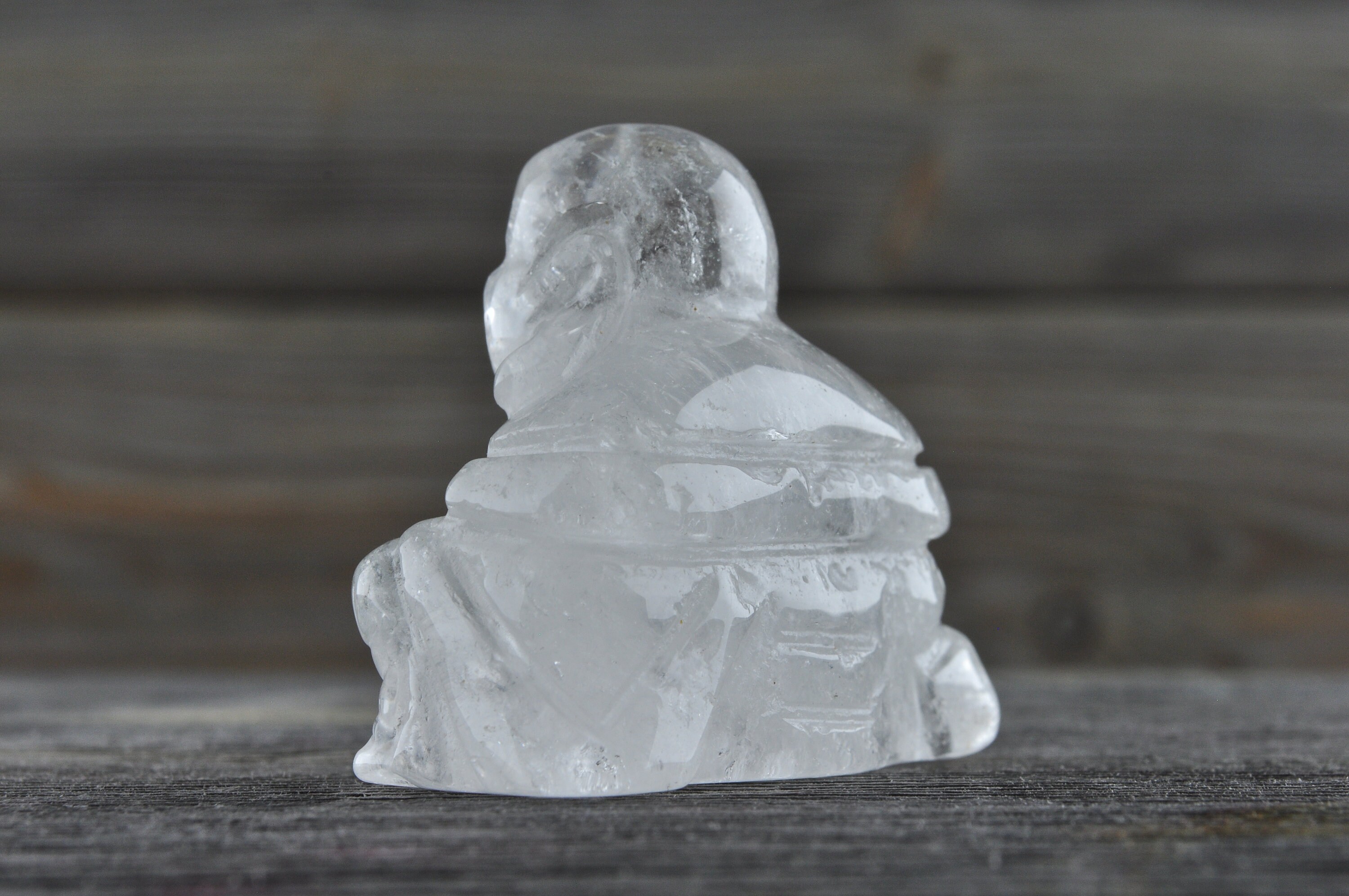 Beautiful Clear Quartz Buddha Carving