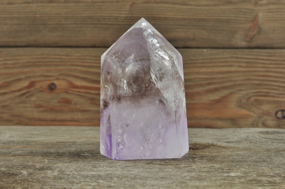 Smokey Amethyst Point, Amethyst Crystal, Amethyst Cluster, Phantom Amethyst, Crystal Decor, Home Decor