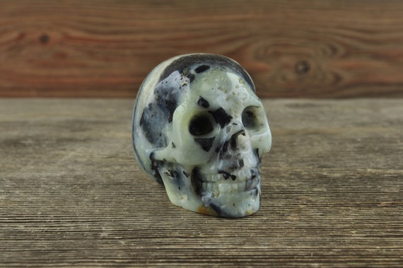 Amazonite Crystal Skull, 2 inches! Halloween Decor, Skull Decor, Gothic Home Decor, Memento Mori, Goth Decor, Crystal Decor