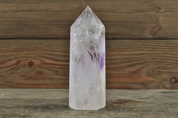 Smokey Amethyst Point, Amethyst Crystal, Amethyst Cluster, Phantom Amethyst, Crystal Decor, Home Decor