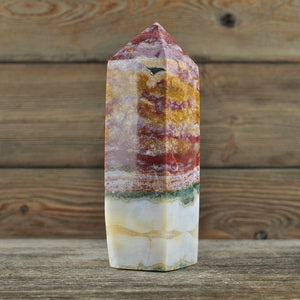 Beautiful Ocean Jasper Tower, 5 inches tall!