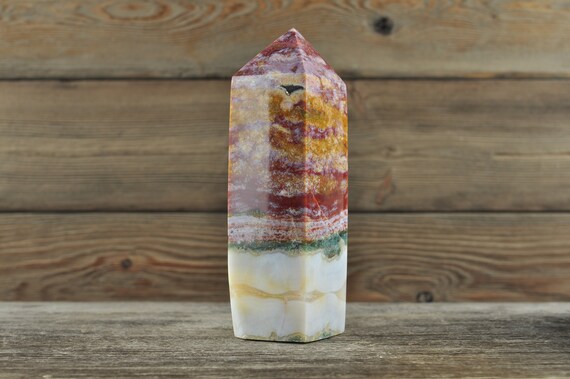 Beautiful Ocean Jasper Tower, 5 inches tall!