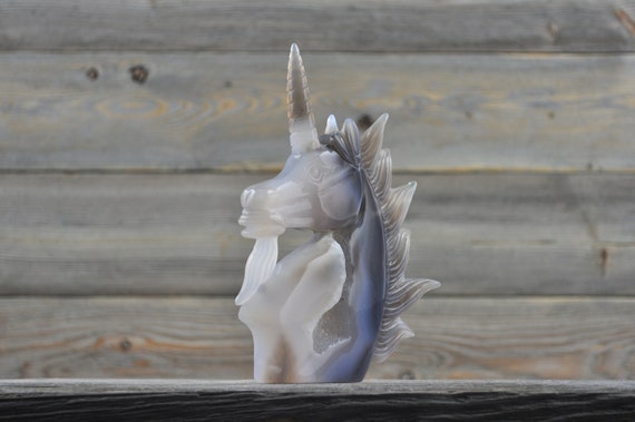 Banded Agate Quartz Geode Unicorn!!