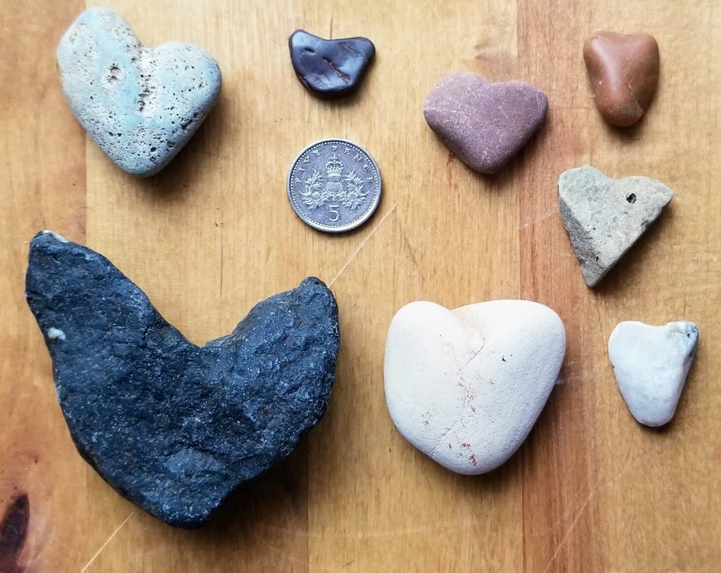 Heart shape stones for craft. 8 peaces. Craft decoration. Etsy