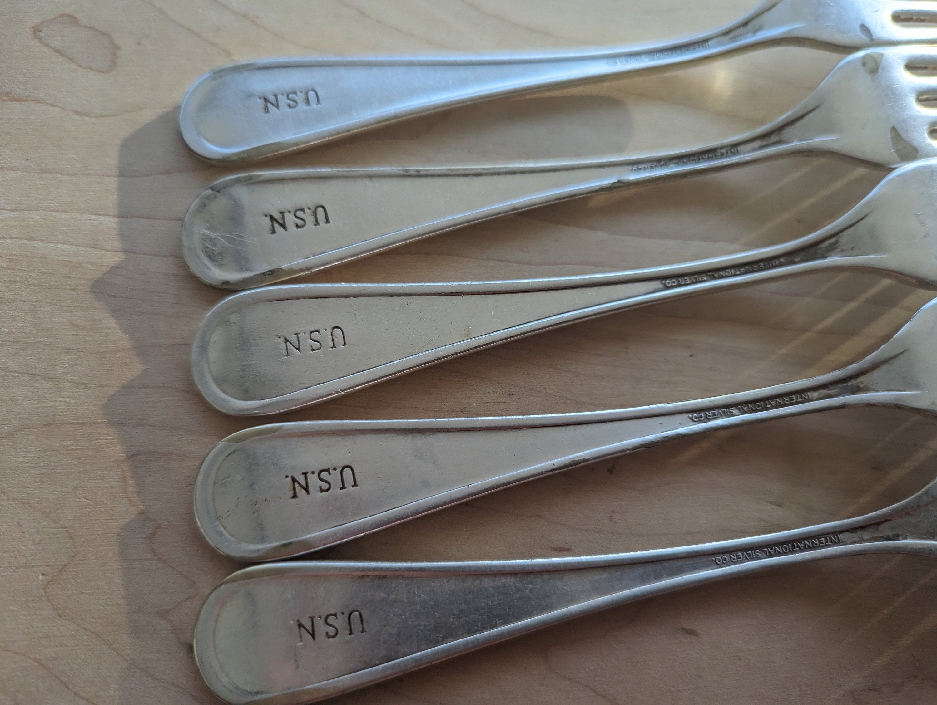 Vintage Collectible US Navy USN Dinner Fork 7 1/2