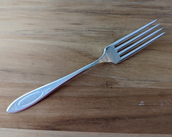 Antique Community Plate Silver 1917 ADAM Dinner Fork 7 5/8", Mono B