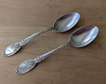 Antique ALVIN Silver 1907 EASTER Lily/lily Dessert/oval Soup Spoon