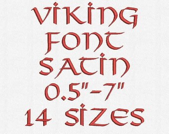 Viking Font 14 Sizes Embroidery Design