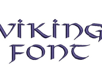 Viking Font A-Z and 0 -9 Embroidery Design