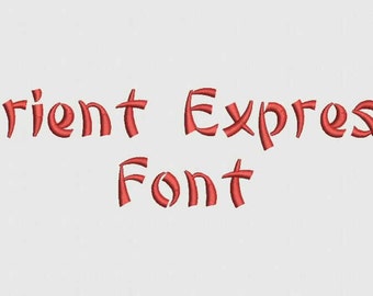 Oriental Express Font 14 Sizes Embroidery Design