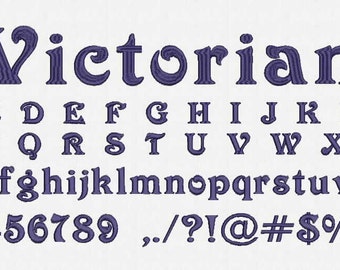 Victorian Font Embroidery Design Now Come with .BX Read Font!