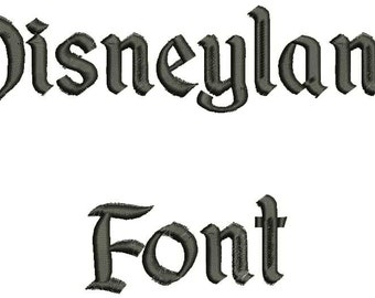 Disneyland Font A-Z and 0 -9 Embroidery Design Now Come with .BX Ready Font!