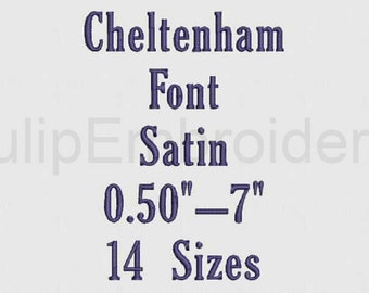 Cheltenham Font 14 Sizes Embroidery Design