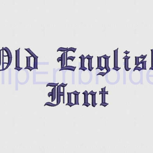 Old English Embroidery Font