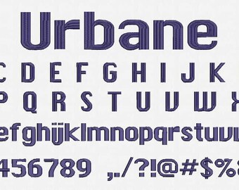 Urbane Font Embroidery Design Now Come with .BX Ready Font!