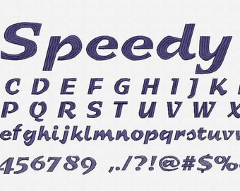 Speedy Font Embroidery Design Now Come with .BX Ready Font!
