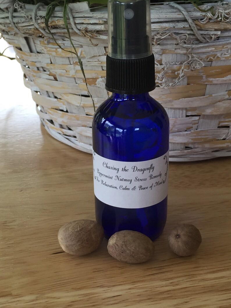 Peppermint Nutmeg Stress Remedy Aromatherapy Spray 2oz Etsy