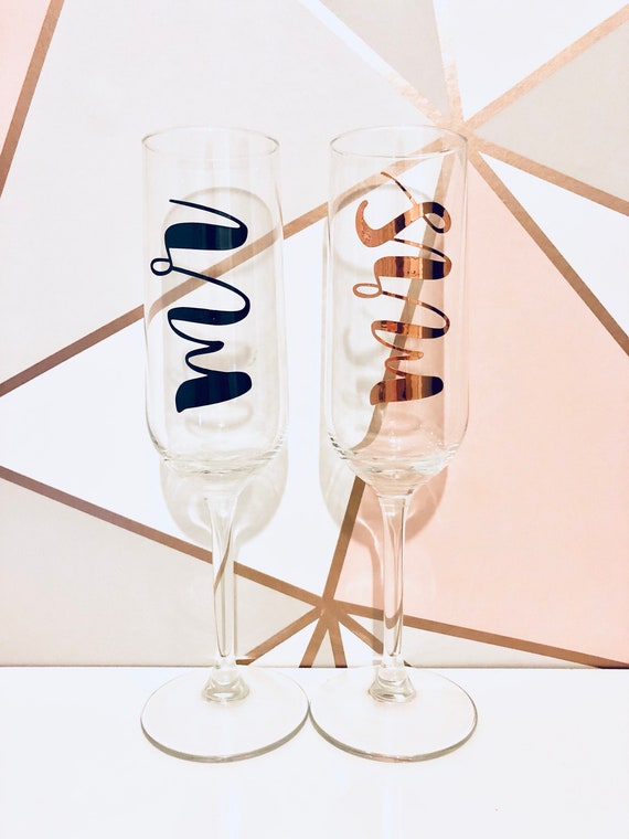 personalised mr and mrs glasses