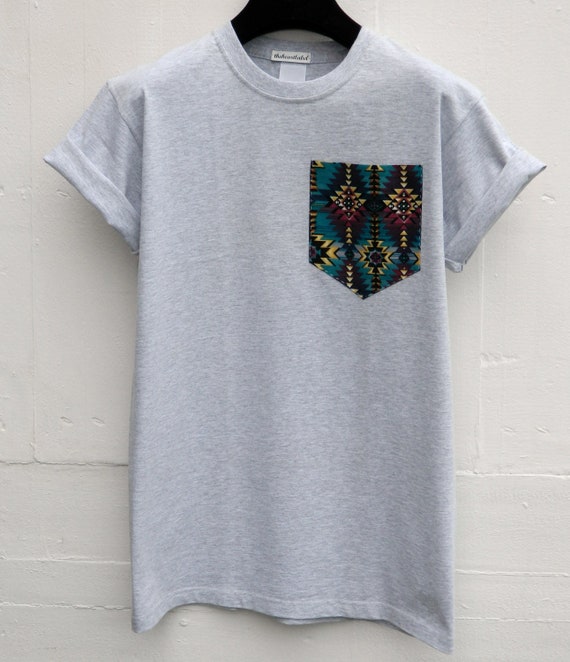Herren Azteken Muster Graue Tasche T Shirt Herren T Shirt Etsy
