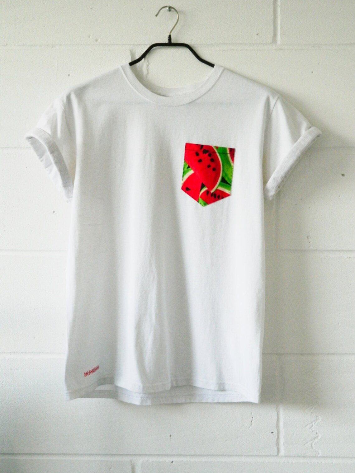 Men's Melon Pattern Pocket TShirt Men's T Shirt Etsy