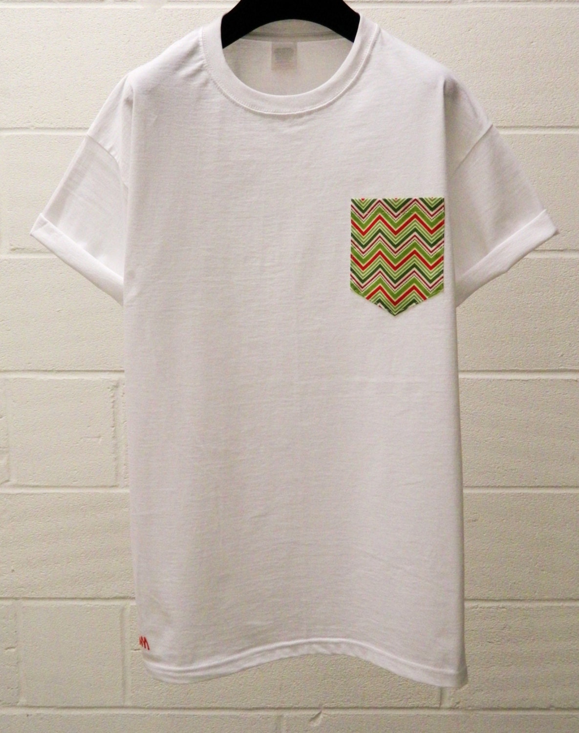 green chevron print oversized shirt