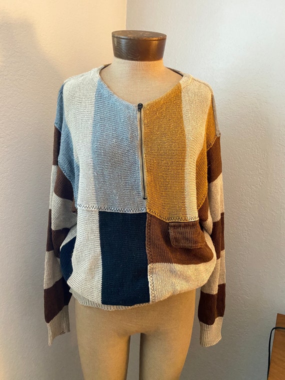 J.C De Castelbajac ICEBERG linen sweater - PATCHWO
