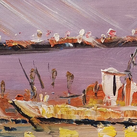 Big Boat, Savannah River and Bridge, Ga-pen King-a3218-home Decor