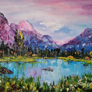 Sunny Bend Grand Teton Nationalpark, Wyoming-Pen King-A3052-Home Decor Urlaub Kunstwerk Textur Malerei Essen Wandkunst