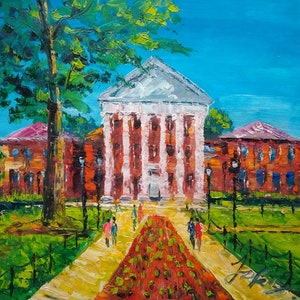 University Lyceum, Befindet sich in Mississippi-Pen King-A1665-Home Dekor Urlaub Kunstwerk Textur Malerei Esszimmer Wandkunst