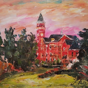 Tillman Hall, Universität, Klugh Avenue, Clemson, SC-Pen King-A2902-Home Decor Urlaub Kunstwerk Textur Malerei Speisewand