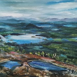 Mount Pisgah ski area, Saranac Lake, New York-Pen King-A4815-Home Decor Holiday Artwork Texture Painting Dining Wall Art