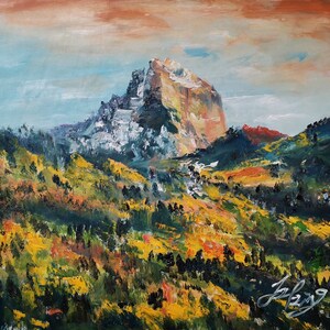 Forest in Valley, Telluride, Colorado-Pen King-A3391-Home Decor Holiday Artwork Texture Painting Dining Wall Art