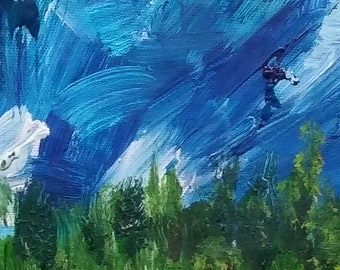油彩絵　エリアス・Ｍ・ペレス・Ｐ 　ELIAS M.PEREZ　海景　額入り Denali National Park Alaska-pen King-a1683-home Decor Holiday